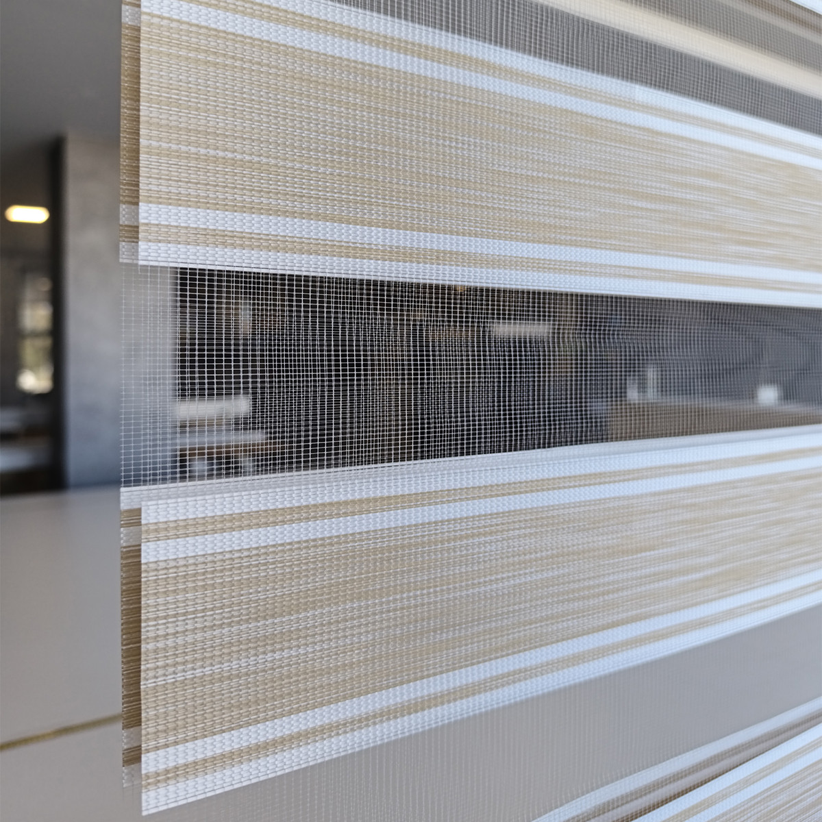 Διπλό ρόλερ Zebra V3 Μπεζ Ρίγα ΖΑ18